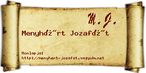 Menyhért Jozafát névjegykártya